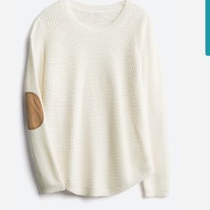 August Mist White Knit Sweater